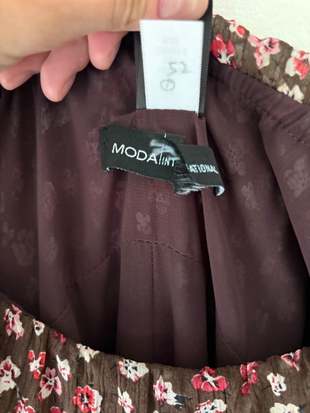Brown floral maxi dress - Picture 4 of 4